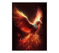 Uccello di Fuoco Puzzle Mini 1000 Pezzi per Adulti | 70 x 50 cm, in cartone, decorazione della camera, taglio preciso, regalo di compleanno, relax