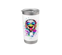 Uccello di Struzzo con Cuffie Colorate Emu Musica DJ Struzzi Bicchiere termico in acciaio inox doppia parete