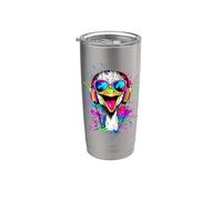 Uccello di Struzzo con Cuffie Colorate Emu Musica DJ Struzzi Bicchiere termico in acciaio inox doppia parete