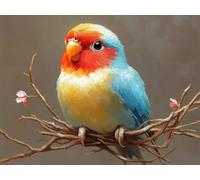 Uccello Diamond Painting Adulti, 5D Diamond Painting Animale Diamantini Crystal Art DIY Mosaico Strass Pittura a Diamante, Ricamo a Punto Croce Painting per Decorazioni Parete 90x70cm -lsy25010MI