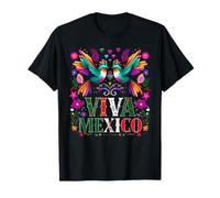 Uccello Floreale Otomi Messicano Ricamo Stile Mexicano Mexicana Maglietta
