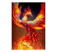 Uccello Fuoco Fiamma 1000 Pezzi Mini Puzzle per Adulti Idea Regalo | 70x50cm Cartone Amanti Puzzle Rilassamento Mentale Puzzle Intellettuale Regalo Compleanno Decorazione Casa