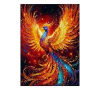 Uccello Fuoco Piuma 1000 Pezzi Mini Puzzle per Adulti Decorazione Interna | 70 x 50 cm Cartone Principianti Rilassamento Intellettuale Taglio Preciso Regalo Amico Ufficio Deco