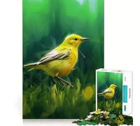 Uccello giallo nell'erba Puzzle da 1000 pezzi per ragazzi Gioco di apprendimento cognitivo Zero Gap Perfetto incastro Compatto Divertimento per il tempo di gioco in famiglia (38x26cm)