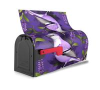 Uccello in viola lavanda fiori stampa floreale copertura riutilizzabile cassetta postale impermeabile decorazione magnetica protezione solare unica