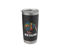 Uccello Kiwi Nuova Zelanda Bicchiere termico in acciaio inox doppia parete