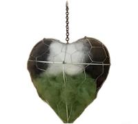Uccello moderno per nido a forma di cuore decorazione da giardino argento | Stile minimalista moderno, finitura argento, a forma di cuore per nido, migliora l'estetica del giardino, la costruzione