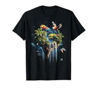 Uccello Natura Alberi Grafico Animale Stampa Astratta Maglietta