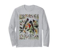 Uccello Natura Birding Watcher Ornitologia Grafico Tipi di Uccelli Maglia a Manica