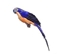 Uccello pappagallo artificiale per una decorazione accattivante per la casa e il giardino, perfetto per varie esposizioni, 25 cm (blu reale)