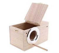Uccello per nido in legno per parrocchetti e pappagallini nel tuo cortile (12 x 12 x 19,5 cm)