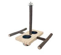 Uccello Persico Natura Molare Stand Tazze di Alimentazione per Pappagalli Conuro Budgies Grinding Scratchers per Piccoli Pappagalli Giocattolo