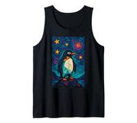 Uccello Pittura Arte Stellato Wildlife Ghiacciaio Cute Penguin Canotta