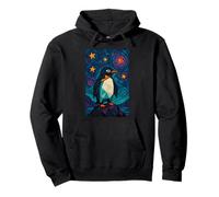 Uccello Pittura Arte Stellato Wildlife Ghiacciaio Cute Penguin Felpa con Cappuccio