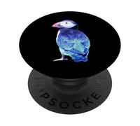 Uccello retrò islandese a forma di pulcinella di mare, regalo per Birders Iceland PopSockets PopGrip Adesivo
