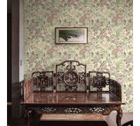 Uccello Rosa Giardino Parati Floreale Scenic Sentieri Giapponese Vintage 13810