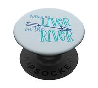 Uccidere il mio fegato sul fiume divertente vacanza estiva canottaggio PopSockets PopGrip Adesivo