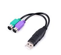 UCEC Da USB maschio a PS/2 femmina; cavo adattatore convertitore, per mouse e tastiera, con interfaccia PS2