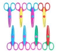 UCEC Forbici decorative per bambini, a zig zag, per bambini, per bambini, adulti, per bambini, confezione da 8