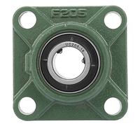 UCF205 Bearing 30mm/25,4mm - Montato su Cuscinetto Blocchetto Quadrato Base Solida 4 Fori - Inserzione Blocchetto Cuscino