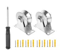 UCFBWO 2 pulegge con 2 cuscinetti a sfera, puleggia per corde, ruote a V da 32 mm, puleggia in acciaio inox, capacità di carico 250 kg