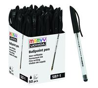 Uchida SB7 - 1 Marvy Ball Point Pen 0.7 mm, Confezione da 50 pezzi, nero Ink