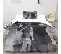 Uchiha Itachi Naruto Copripiumino 3D Con Chiusura Lampo Con Federe Stampa 3D Morbido in Microfibra 日本动漫用于男孩 Japanese Anime for Boys Copripiumino Per Letto Per Ragazzi E Ragazze Single(135x200cm)