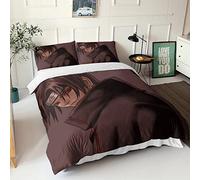 Uchiha Itachi Naruto Copripiumino 3D Set Di Biancheria Da Stampa 3D Letto Anime 3 Pezzi Morbida Microfibra Con Cerniera E Federe Copripiumino Per Letto Double(200x200cm)