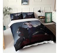 Uchiha Itachi Naruto Copripiumino 3D Set Di Biancheria Da Stampa 3D Letto Anime 3 Pezzi Morbida Microfibra Con Cerniera E Federe Copripiumino Per Letto Double(200x200cm)