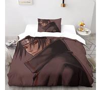 Uchiha Itachi Naruto Da Letto Per Con Stampa 3D, Anime Copripiumino Stampa 3D Con Cerniera, Incluso Morbida Microfibra Copripiumino E Federe, Da Letto Per Ragazzi E Ragazze Single(135x200cm)