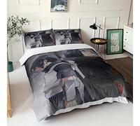 Uchiha Itachi Naruto Da Letto Per Con Stampa 3D, Japanese Anime for Boys Copripiumino Stampa 3D Con Cerniera, Incluso Morbida Microfibra Copripiumino E Federe, Da Letto Per Ragazzi E Ragazze