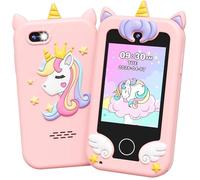 UCIDCI Giocattoli per smartphone per bambini per ragazze dai 3 ai 7 anni con doppia fotocamera, giocattoli per bambini con giochi di apprendimento, giocattoli da viaggio con lettore musicale MP3 per