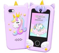 UCIDCI Smartphone per bambini da 3 a 7 anni con doppia fotocamera - Smartphone per bambini con giochi didattici, giocattoli da viaggio con lettore musicale MP3 per Natale, regali di compleanno per rag