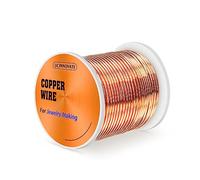 UCINNOVATE 99,9% filo di rame, 16 gauge Soft Copper Wire 127 Feet/39 m, bobina da 1 lb di filo di rame puro per la creazione di gioielli, filo di rame per impianti di giardinaggio Electroculture