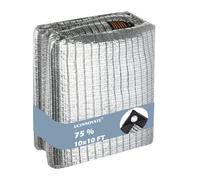 UCINNOVATE Rete parasole in alluminio riflettente al 75%, 3 x 3 m, con occhielli, resistente tessuto a rete per auto, camper, cuccia per cani, terrazza, giardino, protezione dai raggi UV e dal calore