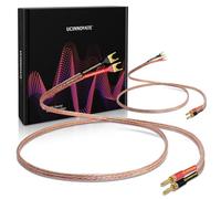 UCINNOVATE Set di 2 cavi per altoparlanti HiFi da 2 m con pala di avviamento, 13 AWG, cavo di avviamento con connettori banana placcati oro per amplificatore di terminale audio, sistema HiFi, home