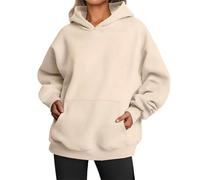 UCK-KIT Felpe con Cappuccio per Le Donne Felpe Oversize del Regno Unito Pullover con Cappuccio, Casual A Maniche Lunghe Pullover Semplice, Felpa con Cappuccio in Tinta Unita alla Moda Autunno,J,XXL