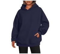 UCK-KIT Felpe con Cappuccio per Le Donne Felpe Oversize del Regno Unito Pullover con Cappuccio, Casual A Maniche Lunghe Pullover Semplice, Felpa con Cappuccio in Tinta Unita alla Moda Autunno,R,S