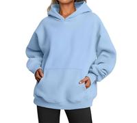 UCK-KIT Felpe con Cappuccio per Le Donne Felpe Oversize del Regno Unito Pullover con Cappuccio, Casual A Maniche Lunghe Pullover Semplice, Felpa con Cappuccio in Tinta Unita alla Moda Autunno,O,L