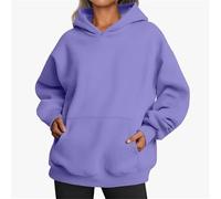 UCK-KIT Felpe con Cappuccio per Le Donne Felpe Oversize del Regno Unito Pullover con Cappuccio, Casual A Maniche Lunghe Pullover Semplice, Felpa con Cappuccio in Tinta Unita alla Moda Autunno,P,XXL