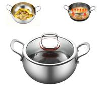 UCK-KIT Pentola di Zuppa Marmellata in Titanio, Pentola Antiaderente, Vasca di Cottura Grande con Coperchio, Pentola per Cucina A Induzione Pesante, Robusta E Doppia Maniglia,with Lid,11.02 in