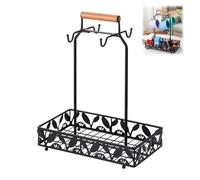 UCK-KIT Porta della Tazza K, organizzatore di baccelli per caffè per bancone, Supporto per caffettiere con rastrelliera, Supporto per Tazza di caffè in Metallo per Cucina da Bar,Square