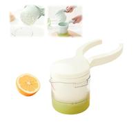 UCK-KIT Scherma di Limone a Vite, pressa a Mano di Twist ergonomica, spremiatura di agrumi/Lime, Contenitore e beccuccio di versamento, Free BPA,Beige
