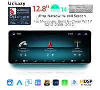 Uckazy 12.8 "2400*900 Snapdragon 665 Android 14 Car Multimedia Wireless CarPlay Per Mercedes Benz Classe E W212 2009-2015 Autoradio Lettore Video DSP Stereo Touch Screen 4G WiFi BT