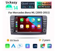 Uckazy 2 Din AutoRadio Android 14 Car For Mercedes Benz M CLASS ML W164 X164 ML350 ML300 GL500 ML320 ML280 GL350 GL450 Multimedia Screen GPS Navigation 1GB 32GB ROM