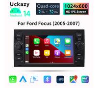 Uckazy 8 Core 2 din Android 14 Car Multimedia Player For Ford Focus 2 Ford Fiesta Mondeo 4 C-Max S-Max Fusion Transit Kuga Radio Stereo Audio Head Unit Carplay Wifi 4G RDS IPS DSP Wifi