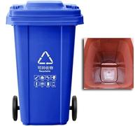 UCKYSU Con Ruote Silenziose Coperchio Bidone Della Spazzatura For Esterni Adatto Parchi Piazze Scuole Quartieri Altri Luoghi All'aperto(Blue)