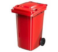 UCKYSU Pattumiera Commerciale Grande Capacità Coperchio Ideale Comunità Strade Fabbriche Cantieri Edili Robusta Durevole(Red,20 Gallon)