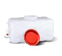 UCKYSU Serbatoio Stoccaggio dell'Acqua Quadrato Orizzontale Secchio Plastica Uso Alimentare con Coperchio Valvola Guida Autonoma/Esterno Facile da Usare(100L)