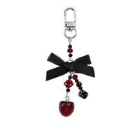 Uclac Black Cherry Gothic Y2K Dice portachiavi ciondolo gioielli per telefoni e borse da donna, Colore unico, A1